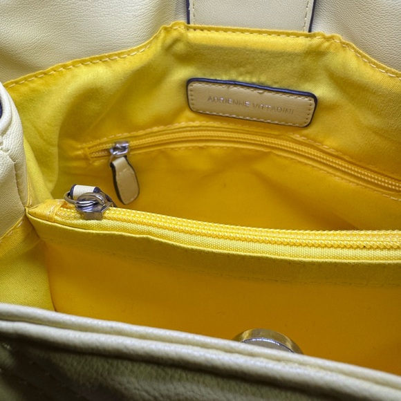Adrienne Vittadini Quilted Crossbody Bag with 2 Detachable Straps Yellow Lime - Picture 10 of 13